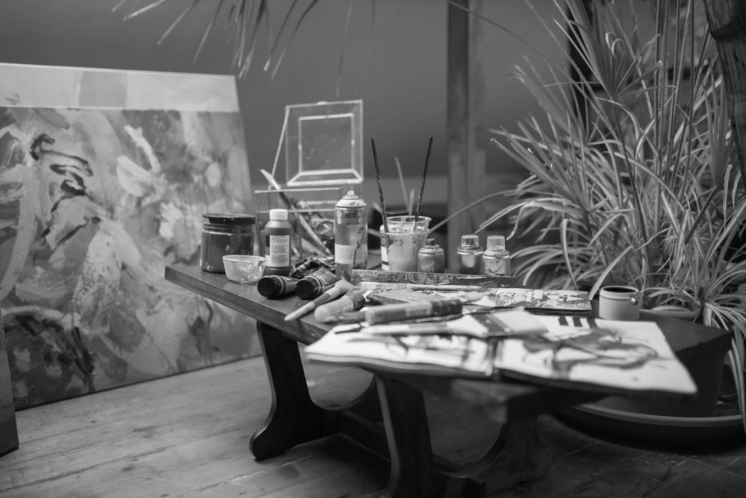 Ambiance chaleureuse de notre atelier d'art